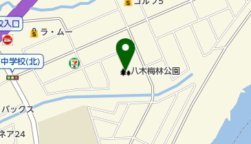 八木梅林公園の地図画像