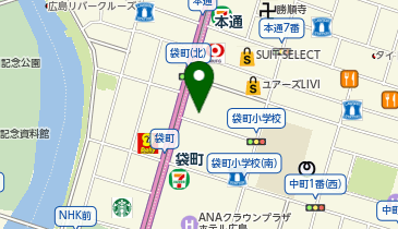 カフェ・ベローチェ広島袋町店の地図画像