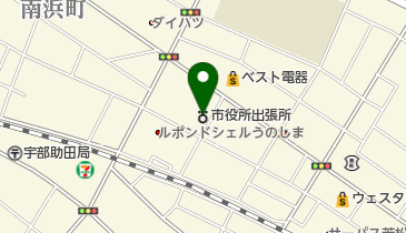 宇部市鵜の島出張所の地図画像