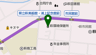 萩健康福祉センターの地図画像