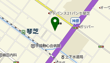 宇部簡易裁判所の地図画像