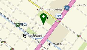 山口家庭裁判所宇部支部の地図画像