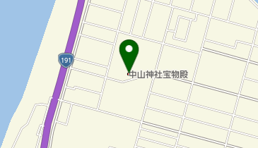 中山神社宝物殿の地図画像