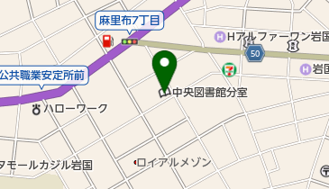 岩国市中央図書館麻里布分室の地図画像