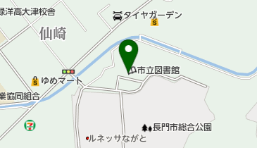 長門市立図書館の地図画像