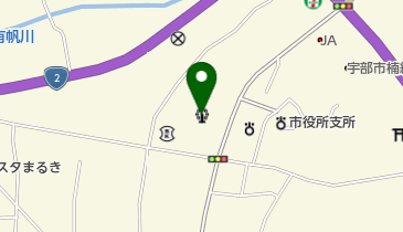 宇部市学びの森くすのき博物館の地図画像