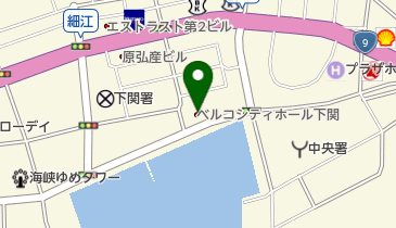 ベルコシティホール下関の地図画像