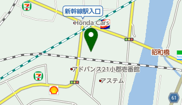 ベルコシティホール小郡の地図画像