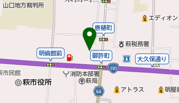 西京銀行萩支店の地図画像