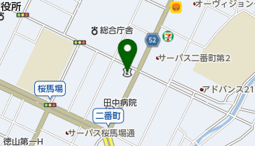 山口銀行二番町出張所の地図画像