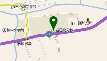 山口県立岩国高校広瀬分校の地図画像