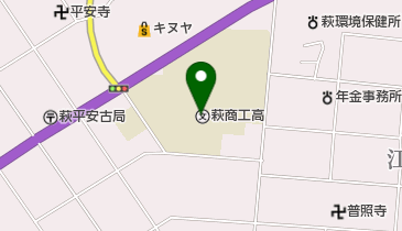 山口県立萩商工高校の地図画像