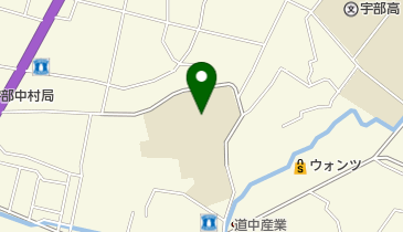 宇部市立上宇部中学校の地図画像