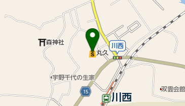 丸久川西店の地図画像
