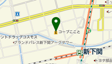 コープここと新下関店の地図画像