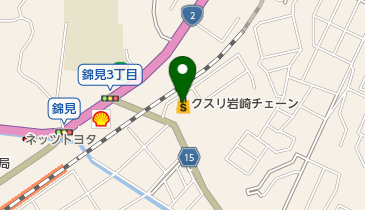 クスリ岩崎チェーン岩国錦見店の地図画像