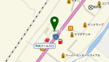 スバルショップ長府ボディーショップ下関の地図画像