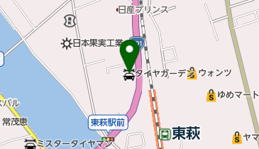 タイヤガーデン萩の地図画像