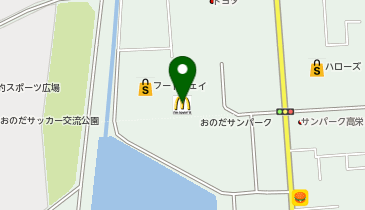マクドナルドおのだサンパーク店の地図画像