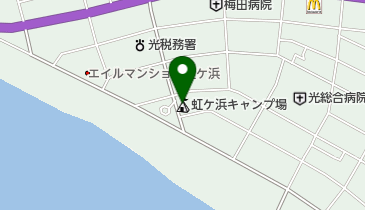 虹ケ浜キャンプ場の地図画像
