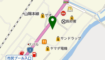 アミパラ下関長府店の地図画像