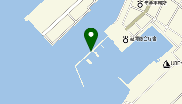 宇部港の地図画像