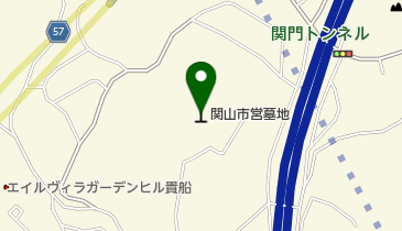 関山市営墓地の地図画像