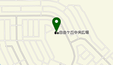 自由ケ丘中央広場の地図画像