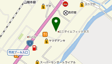 快活CLUB下関長府店の地図画像