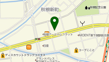 ゆず庵新下関店の地図画像
