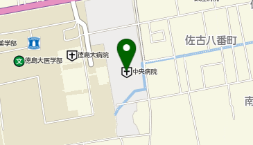 徳島県立中央病院の地図画像