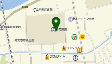 徳島県立富岡東中学校の地図画像