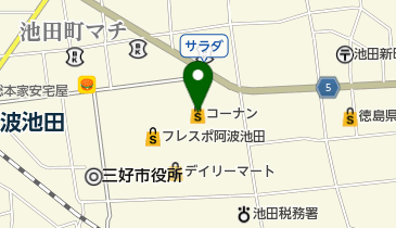 コーナンホームストック阿波池田店の地図画像