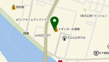 ハニーズイオンモール徳島店の地図画像