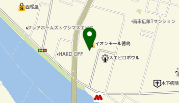 ゼッテリアイオンモール徳島店の地図画像