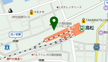 私立徳島文理大学高松駅キャンパスの地図画像