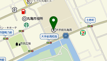 私立大手前丸亀中学校の地図画像