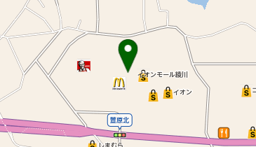 ハニーズイオンモール綾川店の地図画像