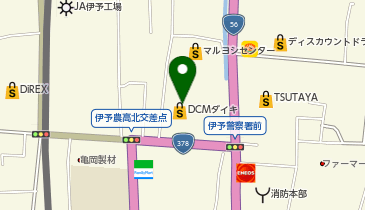 DCM伊予店の地図画像