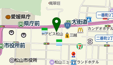 ANAクラウンプラザホテル松山AVAの地図画像