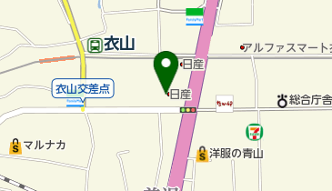 愛媛日産衣山店の地図画像