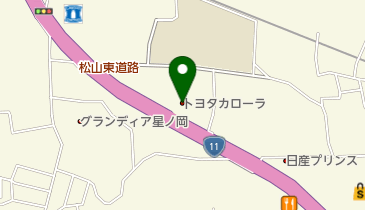 トヨタカローラ愛媛松山東店の地図画像