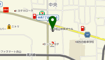 松山中央ボウルの地図画像