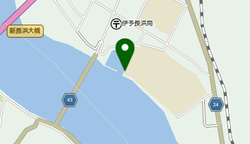 肱川河口長濱大橋付近の地図画像