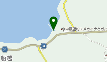 水中展望船ユメカイナとガイヤナの地図画像