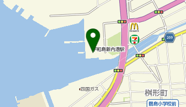 宇和島新内港の地図画像