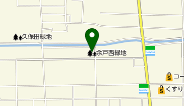 余戸西緑地の地図画像
