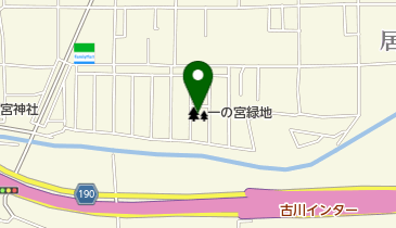 一の宮緑地の地図画像