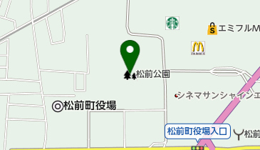 松前公園の地図画像