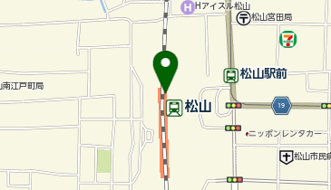駅レンタカー松山営業所の地図画像